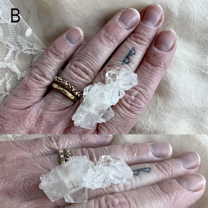 Rings Apophyllite Quartz Ring One of a kind Statement Giardinoblu