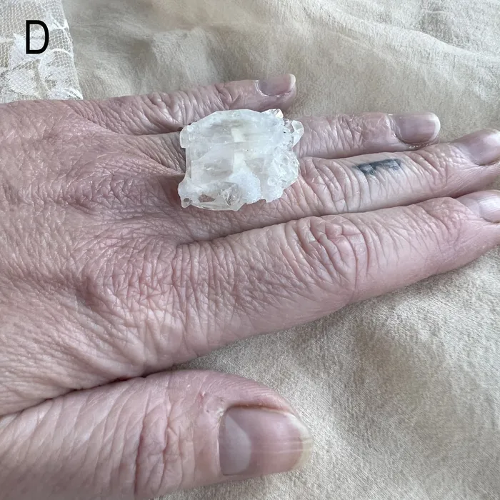 Rings Apophyllite Quartz Ring One of a kind Statement Giardinoblu