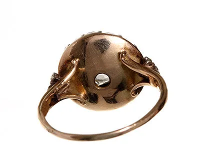 Rings Bell Bird Antiques Georgian Old Mine Cut Diamond Cluster Ring