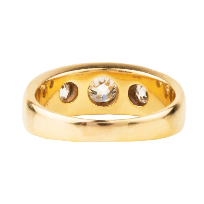 Rings Bell Bird Antiques Late Victorian Era Three Stone Diamond Ring