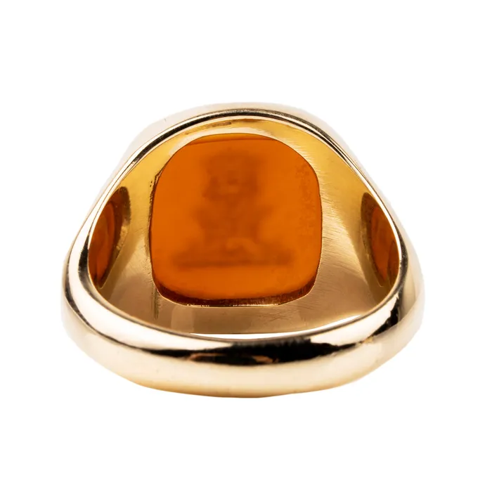 Rings Bell Bird Antiques Vintage Carnelian Lion Signet Ring