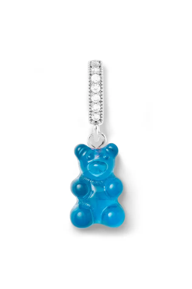 Rings Crystal Haze Jewelry Nostalgia bear Pave Connector Silver plated Azure