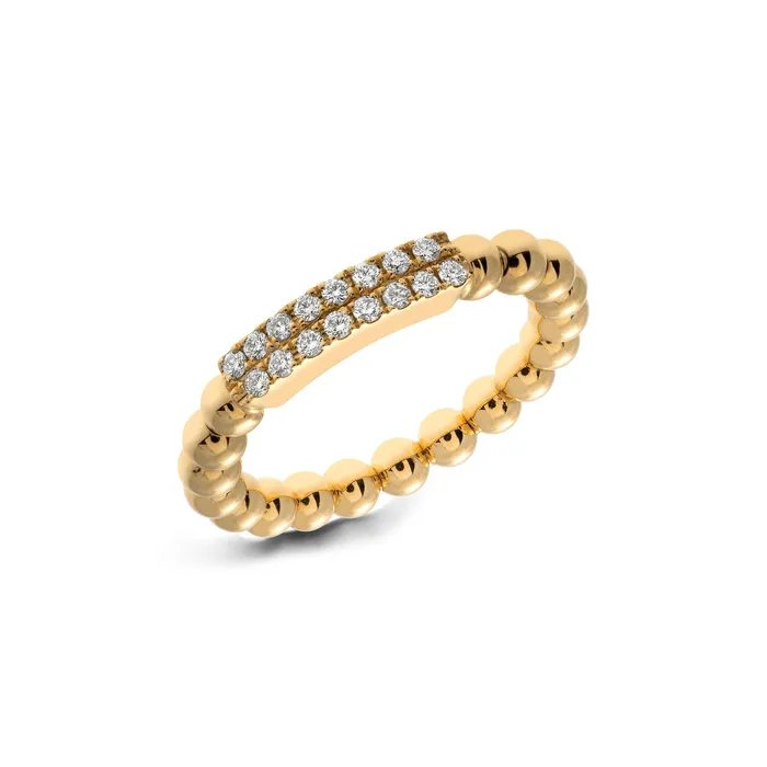 Rings Double Row Diamond Tresore Ring HULCHI BELLUNI
