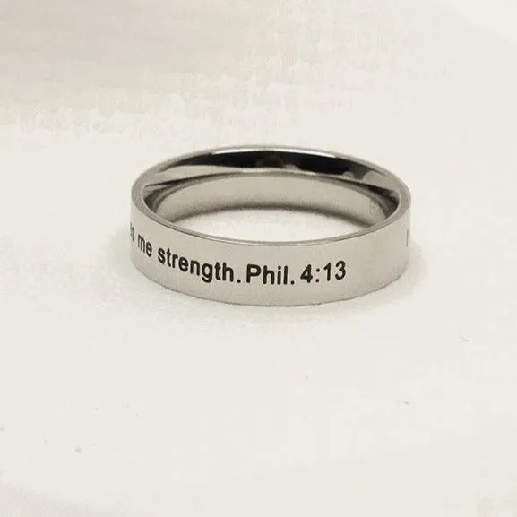 Rings Forever Truth I Can Do All Things Silver Ring