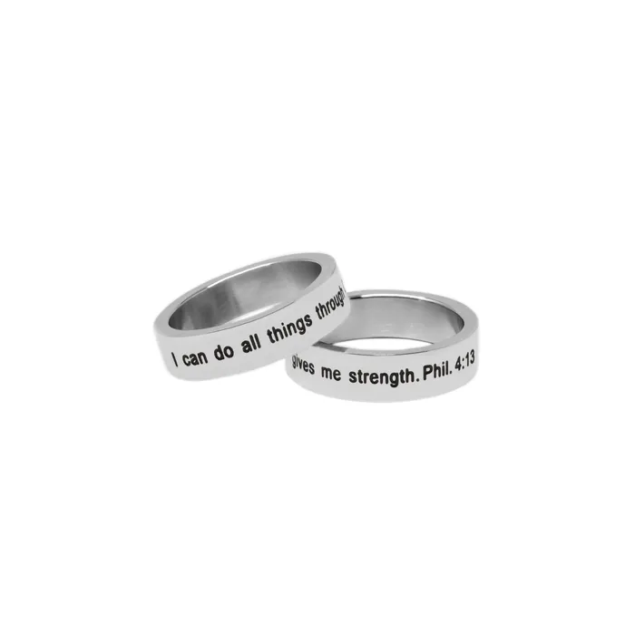 Rings Forever Truth I Can Do All Things Silver Ring