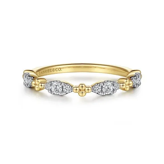 Rings GABRIEL CO 14K Yellow Gold Diamond Marquise Shape Bujukan Stackable Ring Rings GABRIEL CO 14K Yellow Gold Diamond Marquise Shape Bujukan Stackable Ring