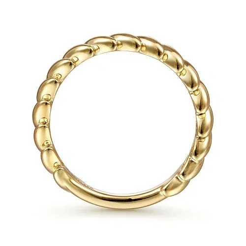 Rings GABRIEL CO 14K Yellow Gold Tilted Leaf Ring