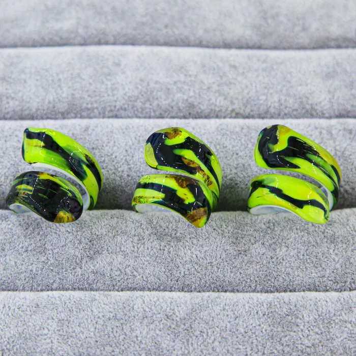 Rings Green Ring Handmade Medusa Murano Glass MuranoVItrum Rings Green Ring Handmade Medusa Murano Glass MuranoVItrum