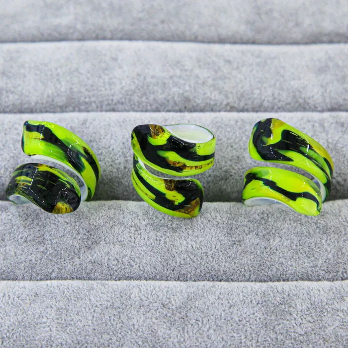 Rings Green Ring Handmade Medusa Murano Glass MuranoVItrum Rings Green Ring Handmade Medusa Murano Glass MuranoVItrum