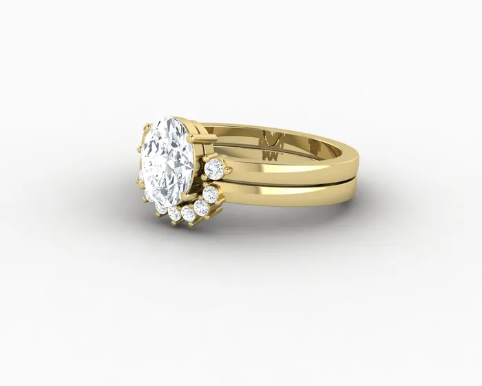 Rings Isla Three Stone 10 Ct Oval Cut Bridal Set Sapheena Jewelry