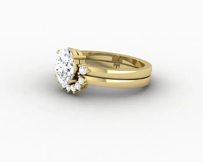 Rings Isla Three Stone 10 Ct Oval Cut Bridal Set Sapheena Jewelry