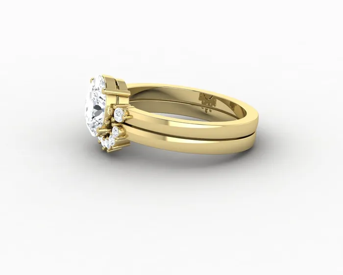 Rings Isla Three Stone 10 Ct Oval Cut Bridal Set Sapheena Jewelry