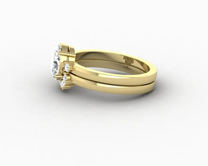Rings Isla Three Stone 10 Ct Oval Cut Bridal Set Sapheena Jewelry