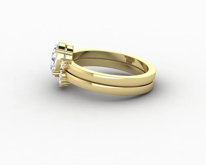 Rings Isla Three Stone 10 Ct Oval Cut Bridal Set Sapheena Jewelry