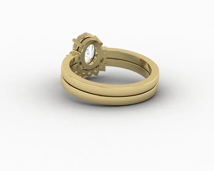 Rings Isla Three Stone 10 Ct Oval Cut Bridal Set Sapheena Jewelry