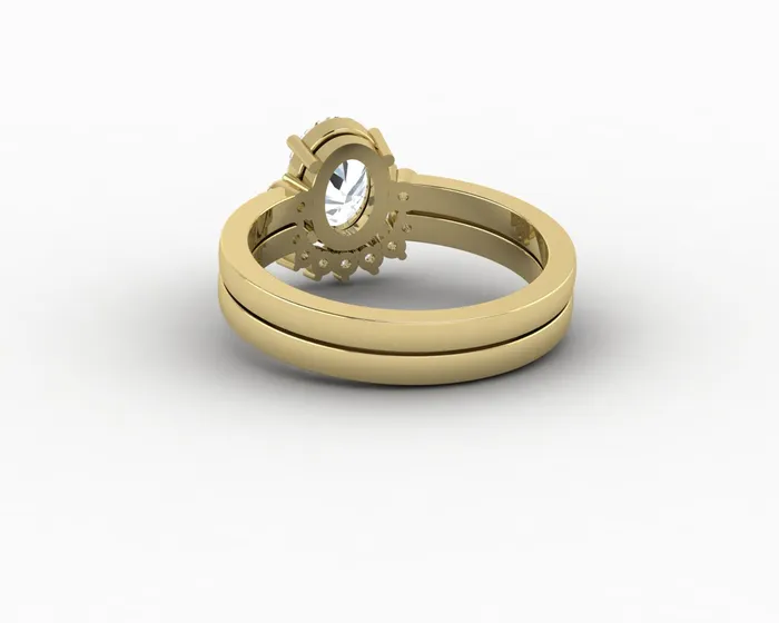 Rings Isla Three Stone 10 Ct Oval Cut Bridal Set Sapheena Jewelry