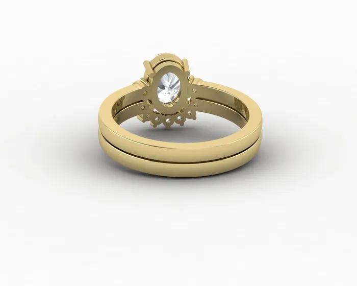 Rings Isla Three Stone 10 Ct Oval Cut Bridal Set Sapheena Jewelry