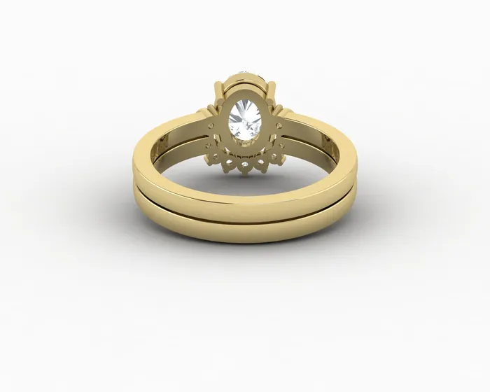 Rings Isla Three Stone 10 Ct Oval Cut Bridal Set Sapheena Jewelry