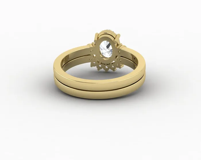 Rings Isla Three Stone 10 Ct Oval Cut Bridal Set Sapheena Jewelry