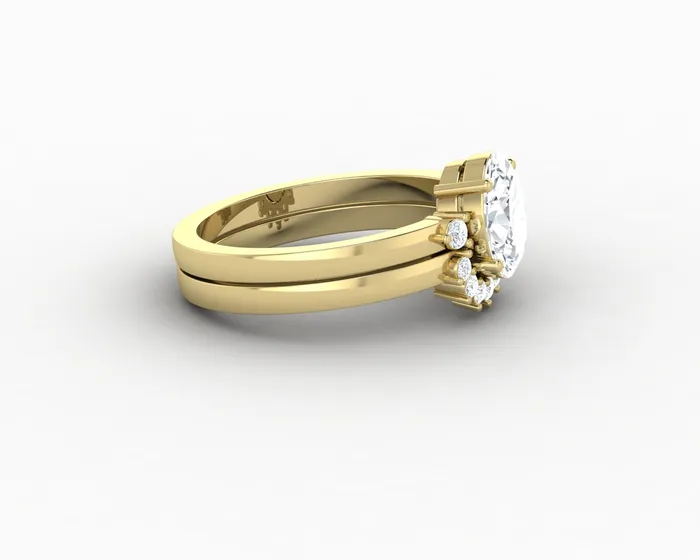 Rings Isla Three Stone 10 Ct Oval Cut Bridal Set Sapheena Jewelry