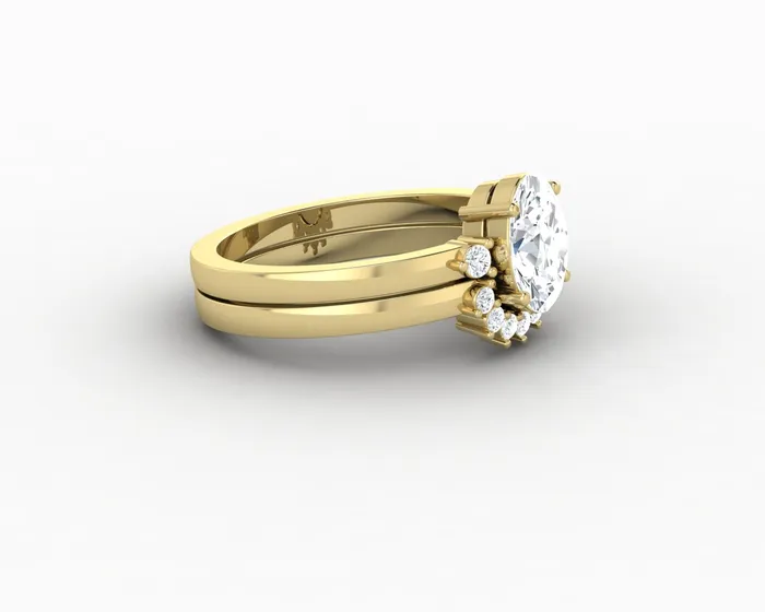 Rings Isla Three Stone 10 Ct Oval Cut Bridal Set Sapheena Jewelry