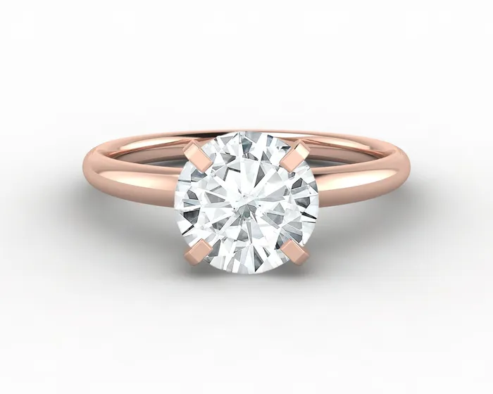Rings Lina 20 Ct Solitaire Round Cut Engagement Ring Sapheena Jewelry