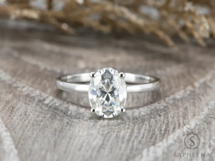 Rings Luce 15 Ct Oval Cut Engagement Ring Sapheena Jewelry