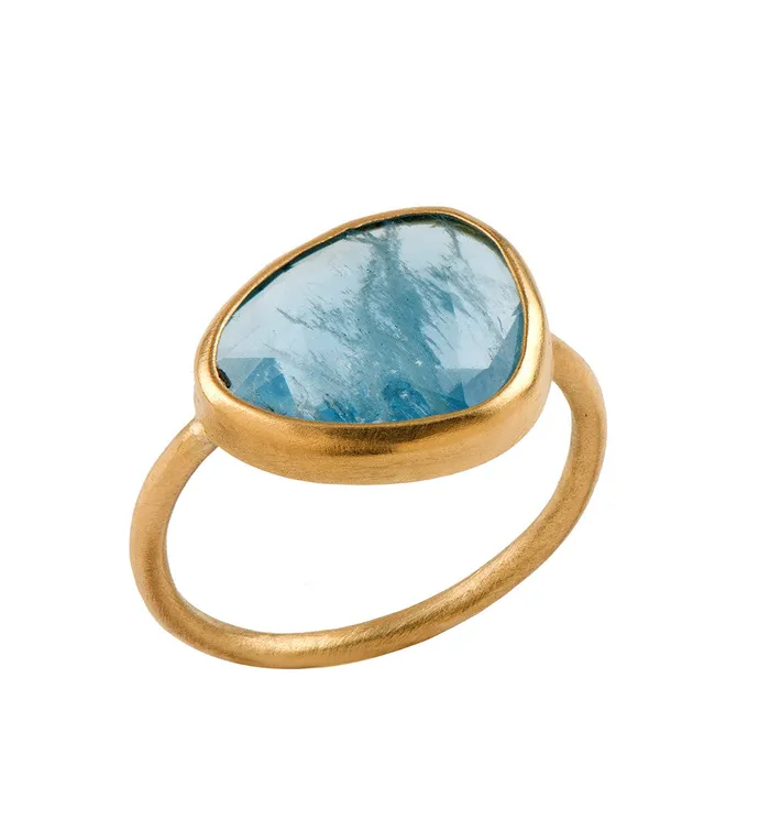 Rings Nava Zahavi Nava Zahavi Heaven Blue Gold Ring