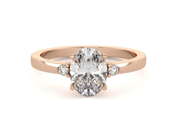 Rings Sapheena Jewelry Isla Three Stone 12 Ct Oval Cut Engagement Ring