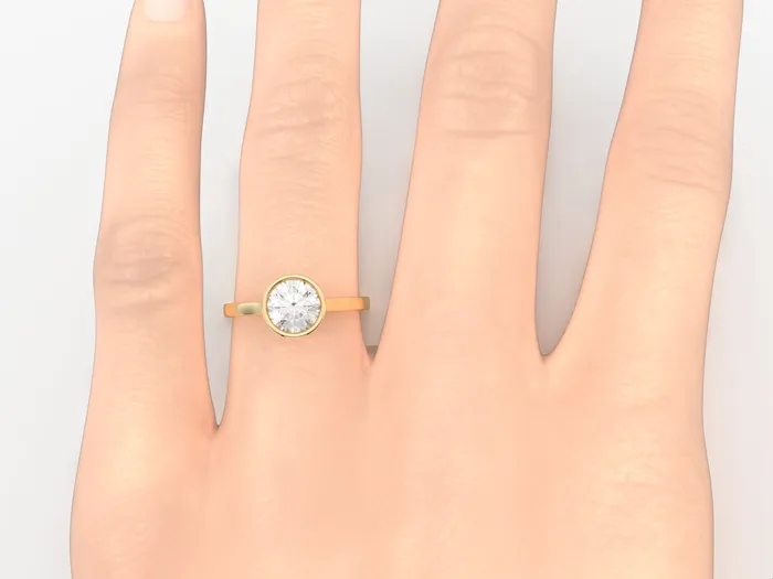 Rings Sapheena Jewelry Siara 125 Ct Solitaire Round Cut Engagement Ring