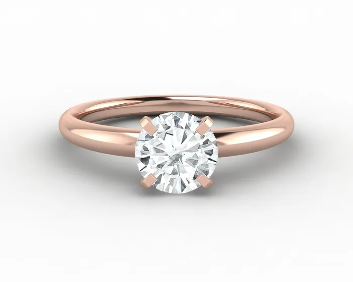 Sapheena Jewelry Lina 10 Ct Solitaire Round Cut Engagement Ring Rings