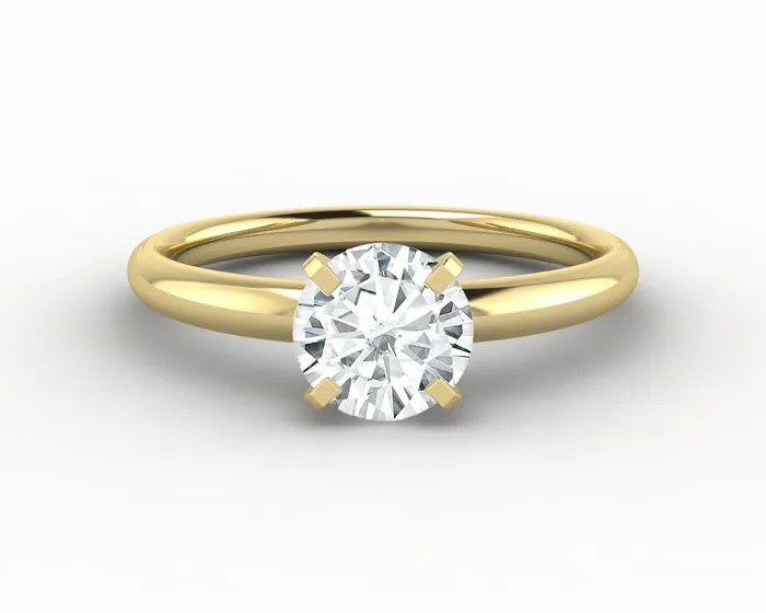Sapheena Jewelry Lina 10 Ct Solitaire Round Cut Engagement Ring Rings