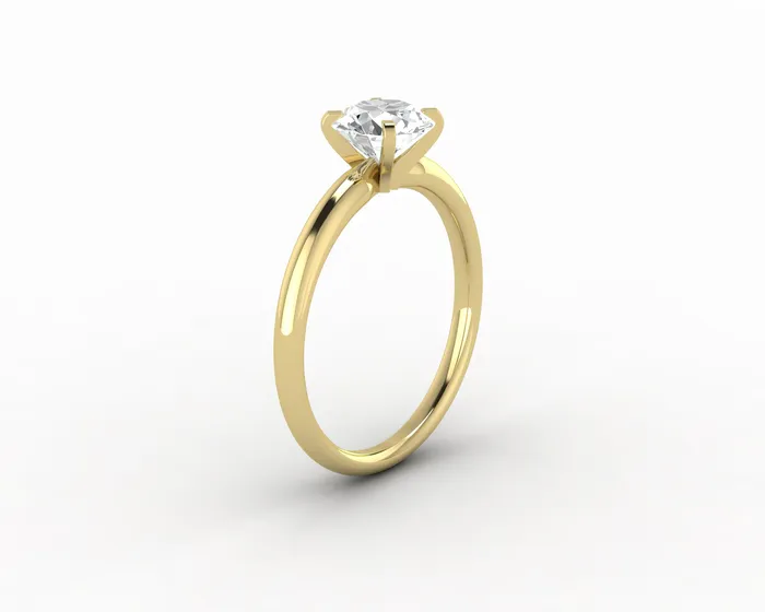 Sapheena Jewelry Lina 10 Ct Solitaire Round Cut Engagement Ring Rings