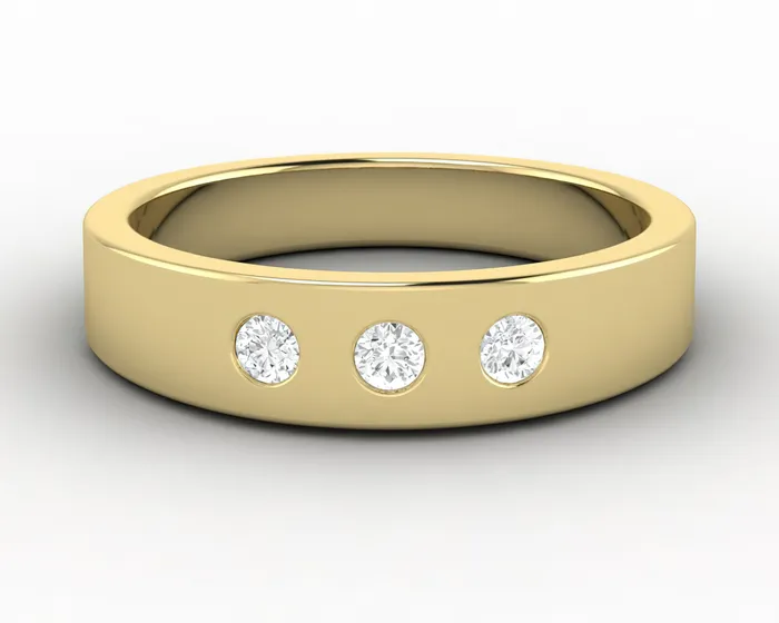 Sapheena Jewelry Prespa Mens 4mm Wedding Band Rings