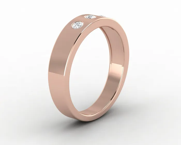 Sapheena Jewelry Prespa Mens 4mm Wedding Band Rings