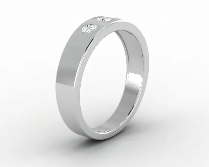 Sapheena Jewelry Prespa Mens 4mm Wedding Band Rings