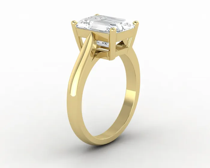 Sapheena Jewelry Rings Caterina 325 Ct Solitaire Emerald Cut Engagement Ring