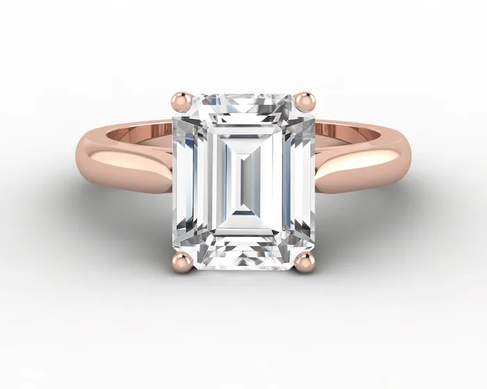 Sapheena Jewelry Rings Caterina 325 Ct Solitaire Emerald Cut Engagement Ring