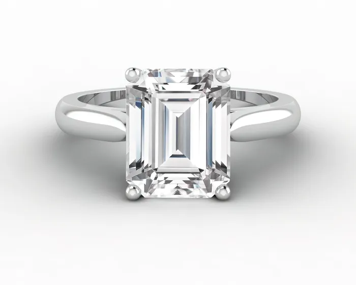 Sapheena Jewelry Rings Caterina 325 Ct Solitaire Emerald Cut Engagement Ring