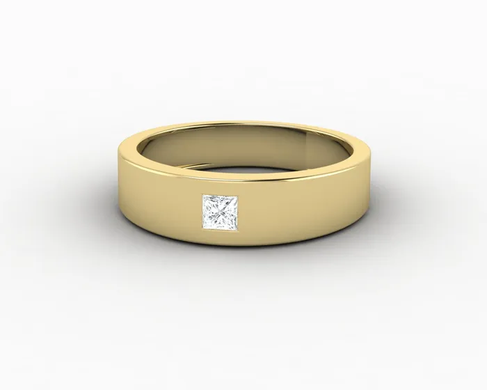 Sapheena Jewelry Rings Darius Mens Princess Cut Wedding Ring