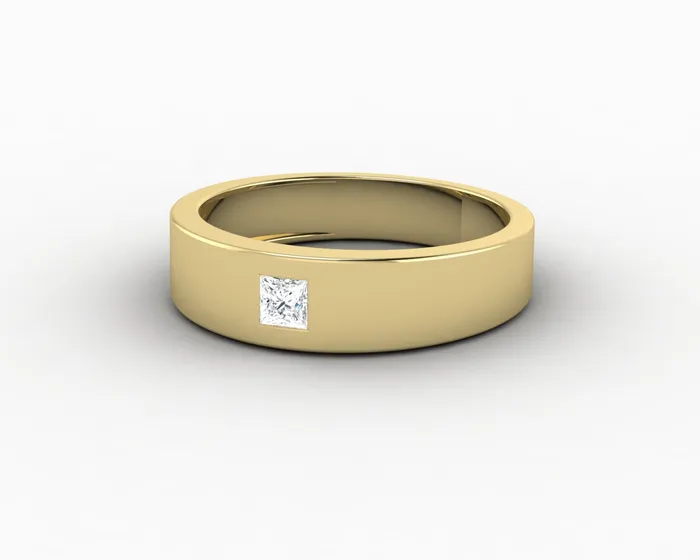 Sapheena Jewelry Rings Darius Mens Princess Cut Wedding Ring