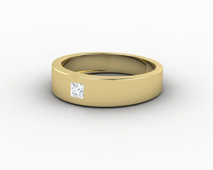 Sapheena Jewelry Rings Darius Mens Princess Cut Wedding Ring