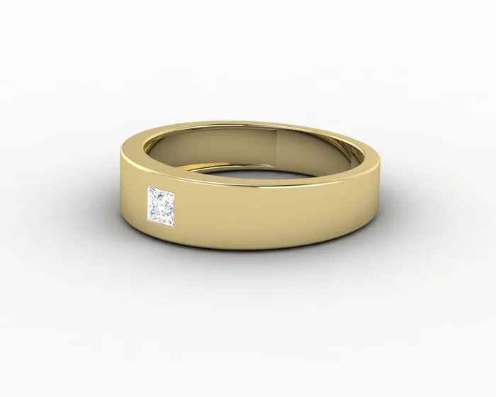 Sapheena Jewelry Rings Darius Mens Princess Cut Wedding Ring