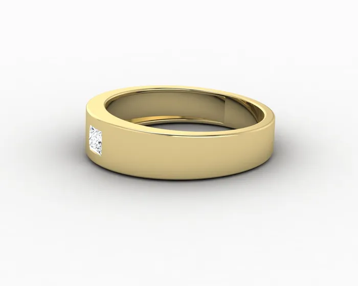 Sapheena Jewelry Rings Darius Mens Princess Cut Wedding Ring