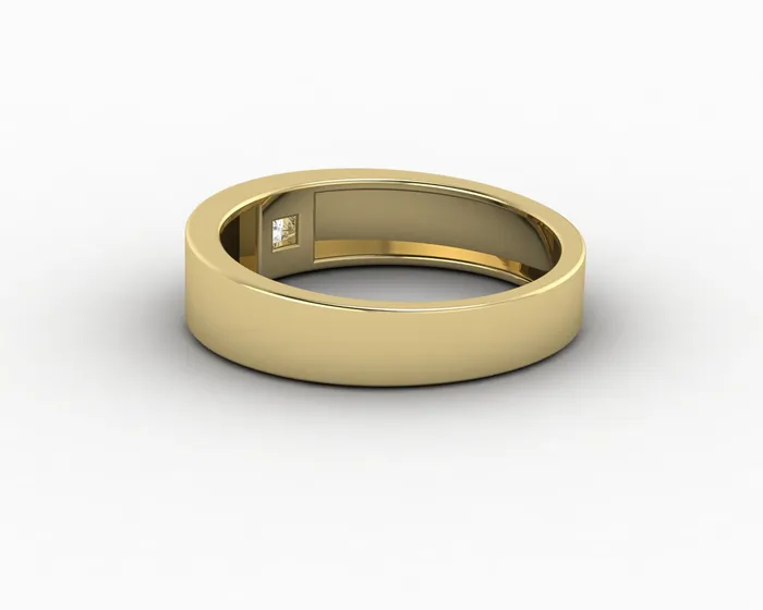 Sapheena Jewelry Rings Darius Mens Princess Cut Wedding Ring
