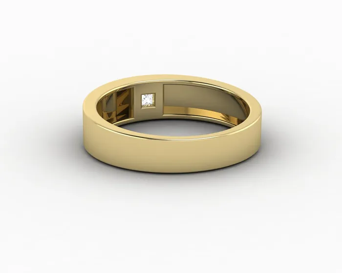 Sapheena Jewelry Rings Darius Mens Princess Cut Wedding Ring