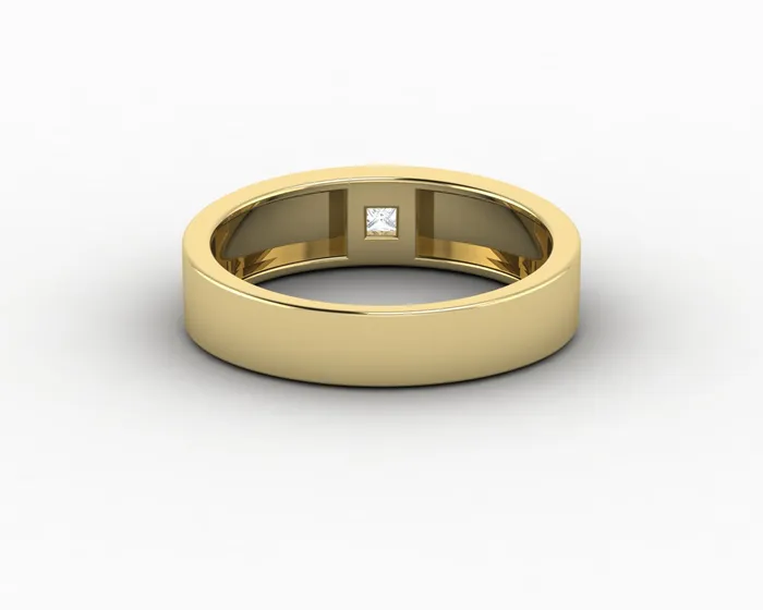 Sapheena Jewelry Rings Darius Mens Princess Cut Wedding Ring
