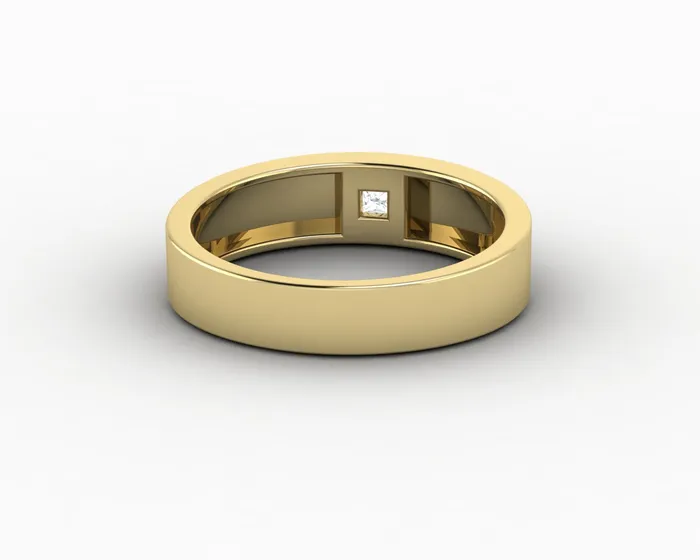 Sapheena Jewelry Rings Darius Mens Princess Cut Wedding Ring