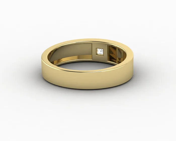 Sapheena Jewelry Rings Darius Mens Princess Cut Wedding Ring