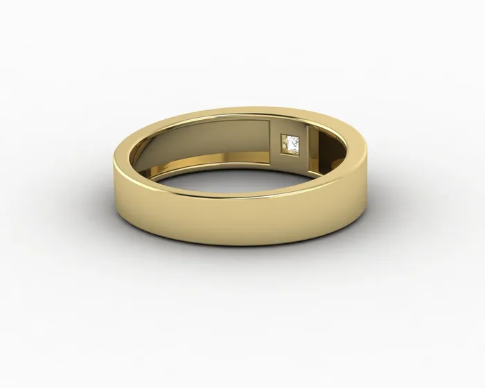 Sapheena Jewelry Rings Darius Mens Princess Cut Wedding Ring